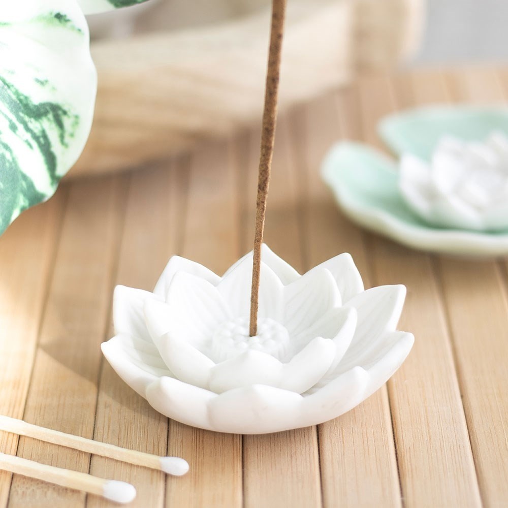Something Different - White Lotus Flower Wierookhouder - Wit